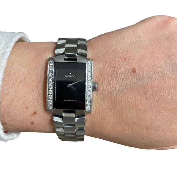 Movado Eliro Diamond Bezel Sapphire Crystal Women's Watch - Picture 1 of 5